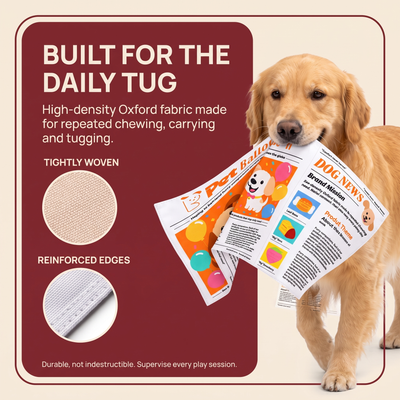 The Daily Tug — Durable Crinkle Newspaper Toy