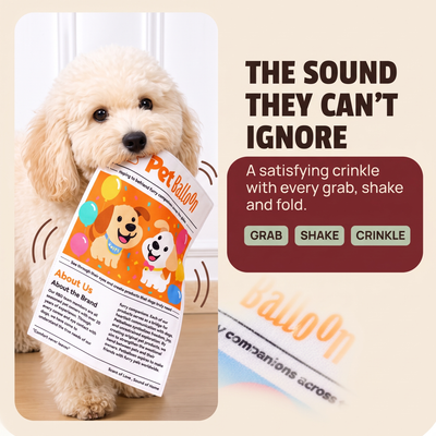 The Daily Tug — Durable Crinkle Newspaper Toy